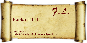 Furka Lili névjegykártya