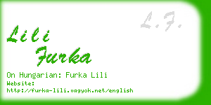 lili furka business card